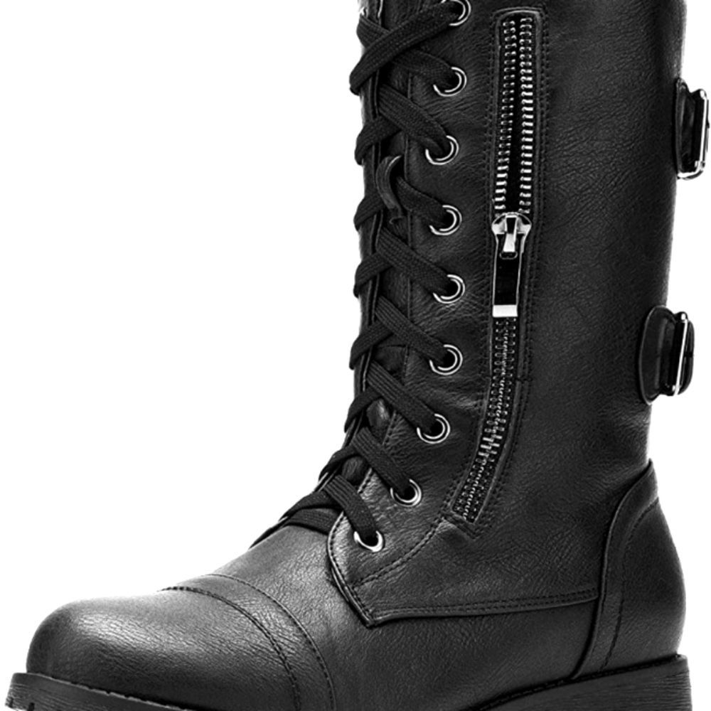 DREAM PAIRS Mid-Calf Combat Boots 5.5